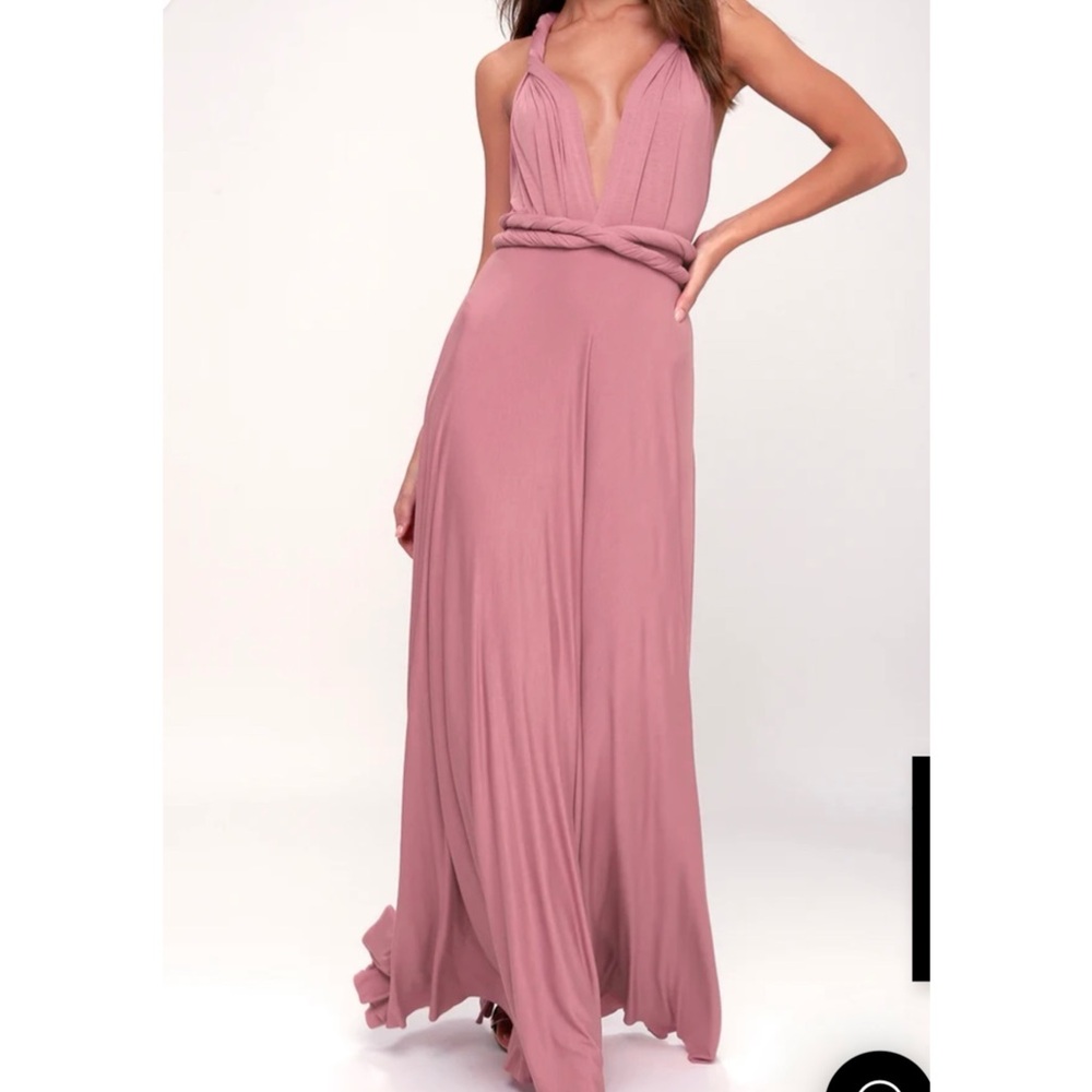 Elegant Pink Maxi Dress